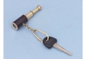 Brass with Leather Spyglass Key Chain 4"