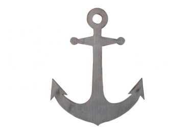  Rustic Whitewashed  Anchor Decoration 30"