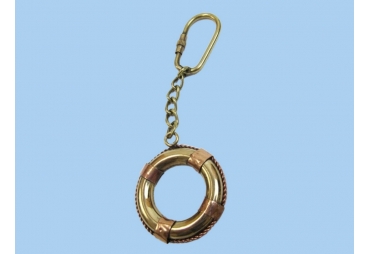 Solid Brass/Copper Lifering Keychain 4"