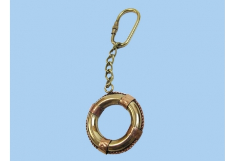 Solid Brass/Copper Lifering Keychain 4"