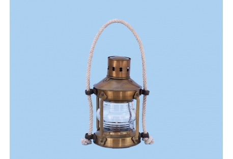 Brass Round Anchor Lantern 16"