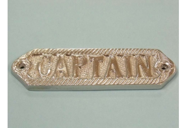 Chrome Captain Sign 6"