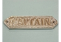 Chrome Captain Sign 6"