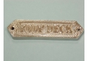 Chrome Poop Deck Sign 6"