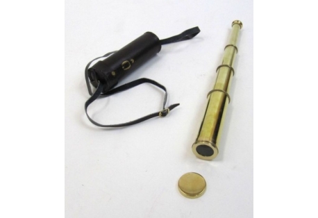 Polished Brass Pirate Telescope w/ Pouch