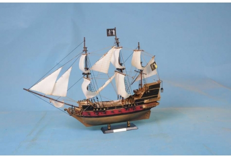 Black Bart's Royal Fortune Model Pirate Ship,  White Sails