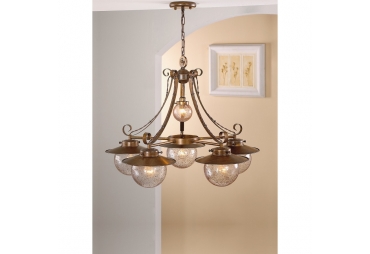 Rustik Aranha Six Light Chandelier 