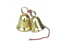 Set of 2 - Solid Brass Christmas Bells 6"