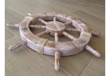 Rustic Seaworn Decorative Ship Wheel