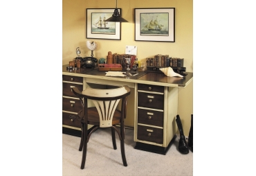 Captain's Writing Desk, White Trim