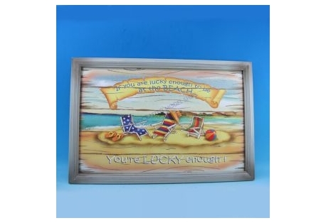 Wooden You're Lucky Enough Wall Plaque 24"