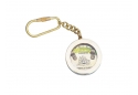 Solid Brass Clinometer Level Key Chain 5"