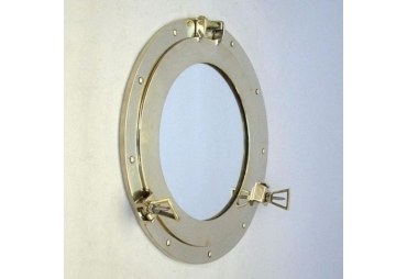 Brass Porthole Mirror 15"