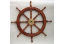 Classic Wooden Ship Wheel Brass Cap 36"