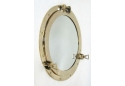 Solid Brass Ship's Porthole Mirror, 20" Nautical Wall Decor 