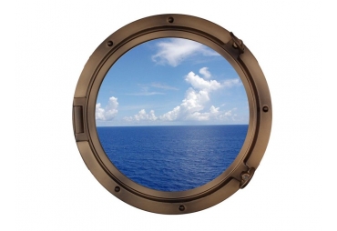 Bronzed Porthole Window 24"