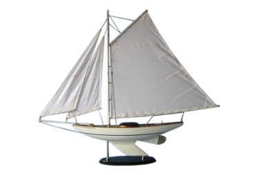 Classic Ocean Sloop Wooden Sailboat Model Decor 40"