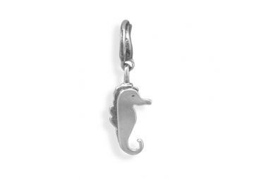 Oxidized Seahorse Charm Bead