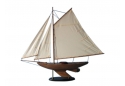 Rustic Wooden Bermuda Sloop Sailboat Model 40"