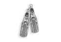 Oxidized Swim Fins Charm