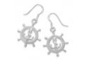 Ship's Wheel French Wire Earrings