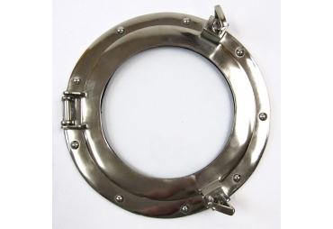 Aluminum Chrome Finish Ship's Porthole Window  11" 