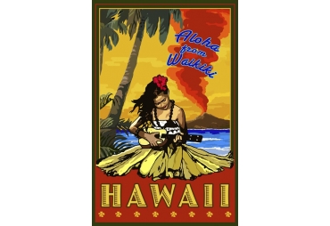 Aloha From Waikiki Art Poster 