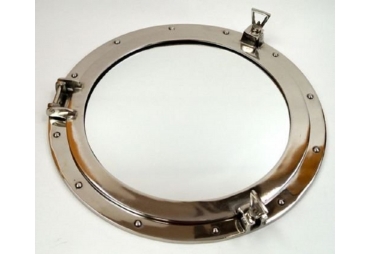 Chrome Decorative Porthole Mirror 24"