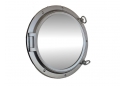 24" Silver Ship's  Porthole Mirror 