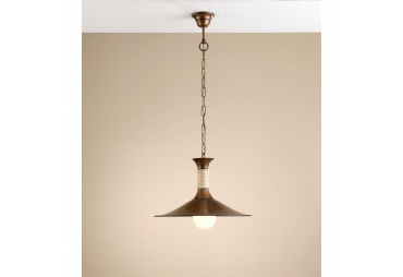 One Light Hanging Pendant from the Cordas Collection