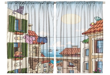 Kids Room Window Decor Curtain Panel Set of 2 