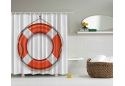 Life Ring Shower Curtain Beach Decor 