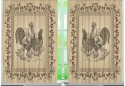 Rooster Kitchen Curtain Panel Set