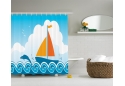 Sailboat In The Ocean Shower Curtain Nautical Decor 