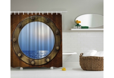 Ships Porthole Shower Curtain