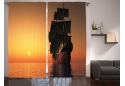 Tall Ship Under Sail Curtain Panel Set