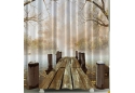 Rustic Dock  on the Beach Shower Curtain 