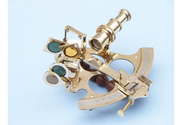 Captain's Brass Sextant in Wooden Gift Box