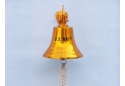 Solid Brass US Navy Ship's Bell 9"