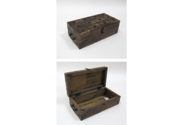 Pirate Treasure Chest Iron Inlaid