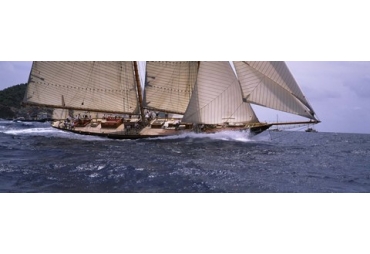 Sailboat in the sea, Schooner, Antigua, Antigua and Barbuda