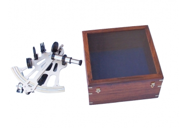 Sextant With Micrometer in Rosewood Box 11"