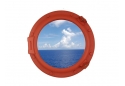 Orange Porthole Window 20"