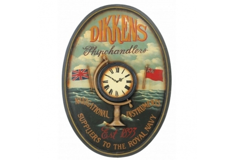 Clock 40" Wooden Ship Chandler's