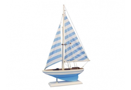 Decorative Blue Saiboat Wooden Model  Wedding Center Piece Decor