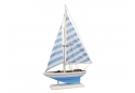 Decorative Blue Sailboat Wooden Model  Wedding Center Piece Decor