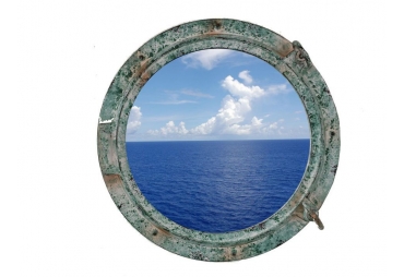 Shipwrecked Porthole Window 15"