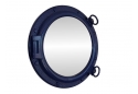 Navy Blue Porthole Mirror 20"