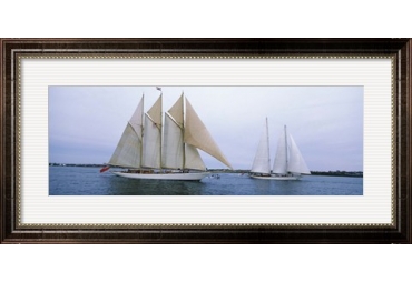 Sailboats in the sea, Narragansett Bay, Newport, Newport County, Rhode Island, USA