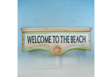 Wooden Welcome to the Beach Wall Plaque 25"